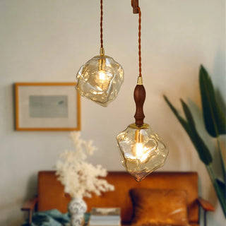 Celako™ Magmata Pendant Light | Glass Stone Bedroom Lighting