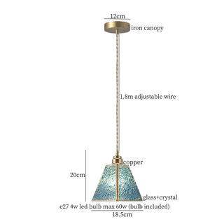 Celako™ Serein Pendant Light | Glass And Crystal Dining Room Lighting