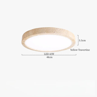 Celako™ Lunaterre Ceiling Light | Yellow Travertine Contemporary Living Room Lighting