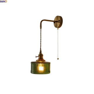 Celako™ Verdira Wall Light | Green Glass Japan Style