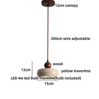Celako™ Travelo Pendant Light | Travertine Dining Room Lighting