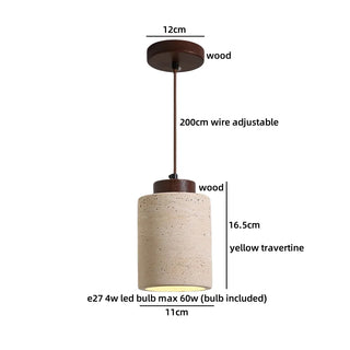 Celako™ Tavora Pendant Light | Travertine Dining Room Lighting