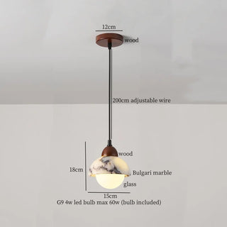 Celako™ Lapideon Pendant Light | Marble Kitchen Island Lighting
