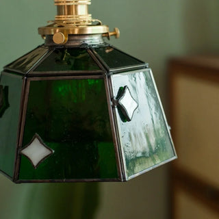 Celako™ Verdelite Pendant Light | Green Glass Bedroom Lighting