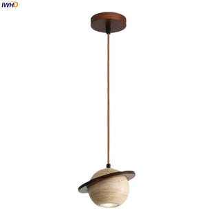 Celako™ Flavus Pendant Light | Yellow Travertine Bedroom Lighting