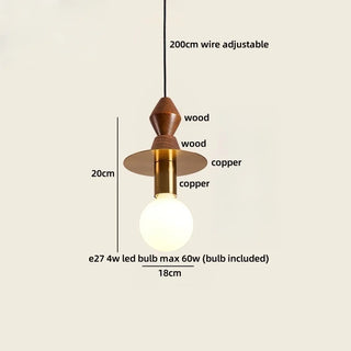 Celako™ Brevio Pendant Light | Wood Dining Room Lighting