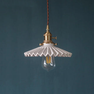 Celako™ Kaoluma Pendant Light | White Ceramic Bedroom Lighting