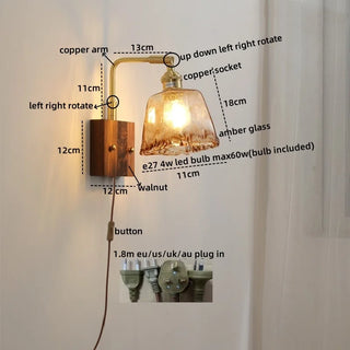 Celako™ Vitrena Wall Light | Glass Bedroom Lighting