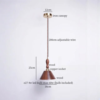Celako™ Copperwood Pendant Light | Wood Kitchen Island Lighting