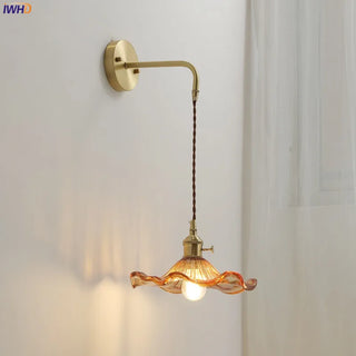Celako™ Ambrien Wall Light | Amber Glass Living Room Lighting