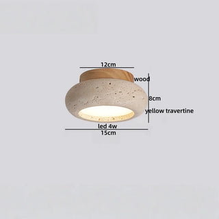Celako™ Iwasu Ceiling Light | Yellow Travertine Wabi Sabi Style Living Room Lighting