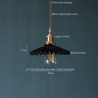 Celako™ Kaoluma Pendant Light | White Ceramic Bedroom Lighting