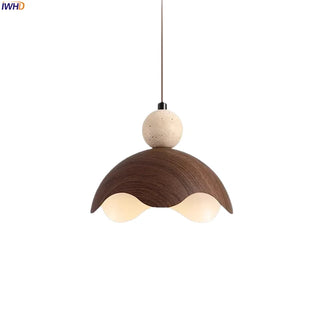 Celako™ Aurantine Pendant Light | Yellow Travertine Wabi Sabi