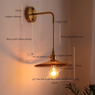 Celako™ Pendula Wall Light | Copper Vintage Bedroom Lighting