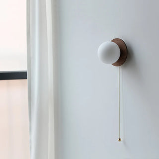 Celako™ Vitria Wall Light | Walnut Wood Bedroom Lighting