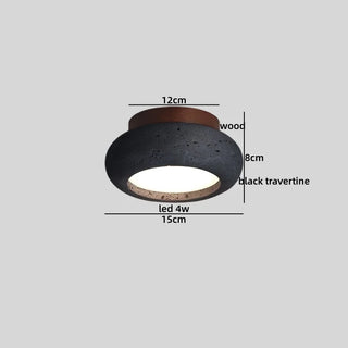 Celako™ Trivara Ceiling Light | Black Travertine Living Room Lighting
