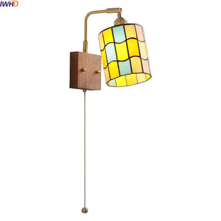 Celako™ Vetrin Wall Light | Stained Glass Bedroom Lighting