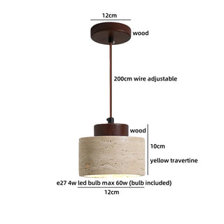 Celako™ Tavora Pendant Light | Travertine Dining Room Lighting