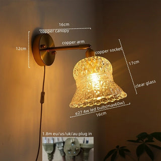 Celako™ Catena Wall Light | Copper Glass Dining Room