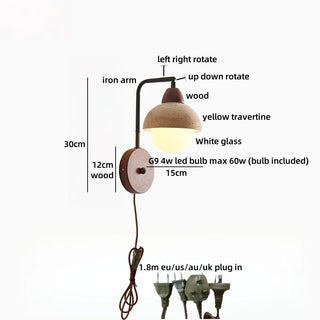 Celako™ Tavara Wall Light | Travertine Living Room Lighting