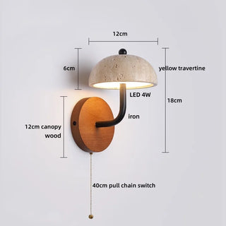Celako™ Tiravo Wall Light | Yellow Travertine Entryway Lighting
