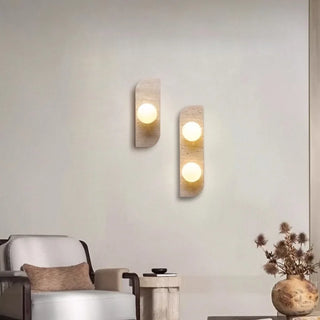 Celako™ Travana Wall Light | Yellow Travertine Nordic Modern Bedroom Lighting
