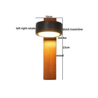 Celako™ Lythra Wall Light | Travertine Bedroom Lighting