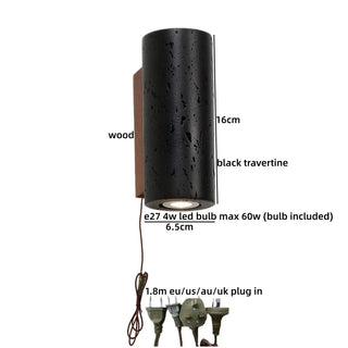 Celako™ Nerava Wall Light | Black Travertine Kitchen Island Lighting