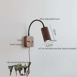 Celako™ Flexura Wall Light | Wood Bedroom Lighting