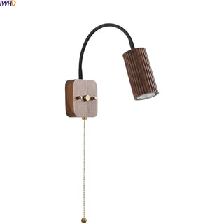 Celako™ Walnara Wall Light | Walnut Wood Bedroom Lighting