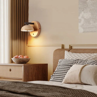 Celako™ Travara Wall Light | Travertine Bedside Lighting