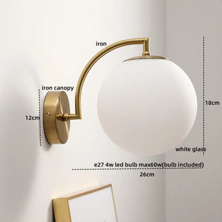 Celako™ Mistra Wall Light | Glass Bedroom Lighting