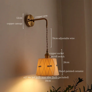 Celako™ Kaolita Wall Light | Ceramic Japan Style