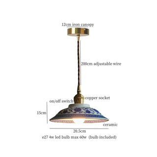 Celako™ Kaoluma Pendant Light | White Ceramic Bedroom Lighting