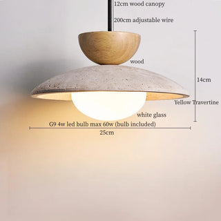 Celako™ Alveole Pendant Light | Yellow Travertine Dining Room Lighting