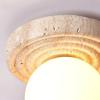 Celako™ Alabastro Ceiling Light | Yellow Travertine Glass Living Room Lighting