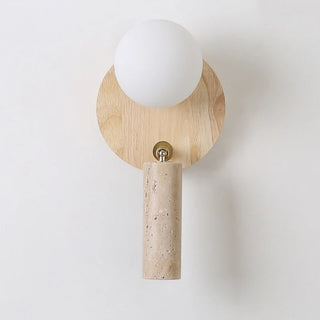 Celako™ Travishi Wall Light | Yellow Travertine Japan Style