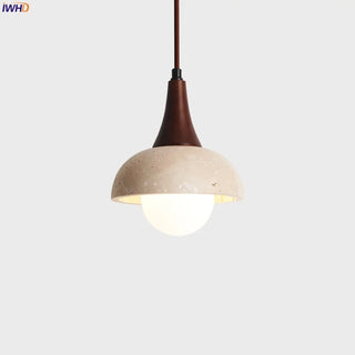 Celako™ Ambrata Pendant Light | Yellow Travertine Bedroom Lighting