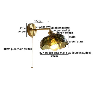 Celako™ Verdite Wall Light | Glass Bedroom Lighting