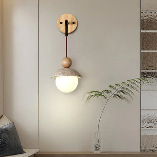 Celako™ Travure Wall Light | Yellow Travertine Japan Style