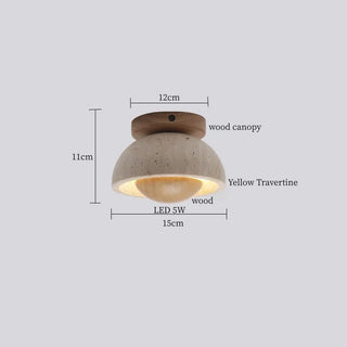 Celako™ Lustone Ceiling Light | Yellow Travertine Kitchen Island Lighting