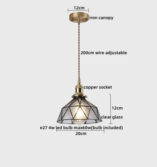 Celako™ Auriole Pendant Light | Glass Stone Bedroom Lighting
