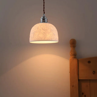 Celako™ Hanabira Pendant Light | White Ceramic Bedroom Lighting