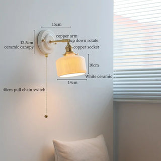 Celako™ Flutio Wall Light | Ceramic Bedroom Lighting