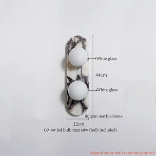 Celako™ Marbelle Wall Light | Bulgari Marble Bedroom Lighting