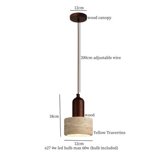 Celako™ Lumetra Pendant Light | Yellow Travertine Kitchen Island Lighting