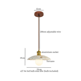 Celako™ Lunazzo Pendant Light | Terrazzo Bedroom Lighting