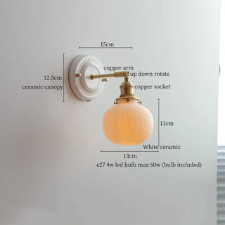 Celako™ Ceraline Wall Light | Copper Bathroom