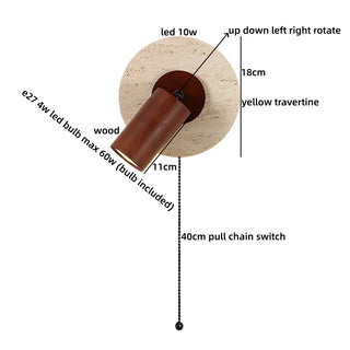Celako™ Travaro Wall Light | Travertine Hallway Lighting