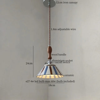Celako™ Keramora Pendant Light | Ceramic Mid Century Modern Bedroom Lighting